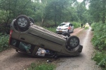 Vrouw slaat met auto over de kop in Boxtel tijdens zoektocht naar hond