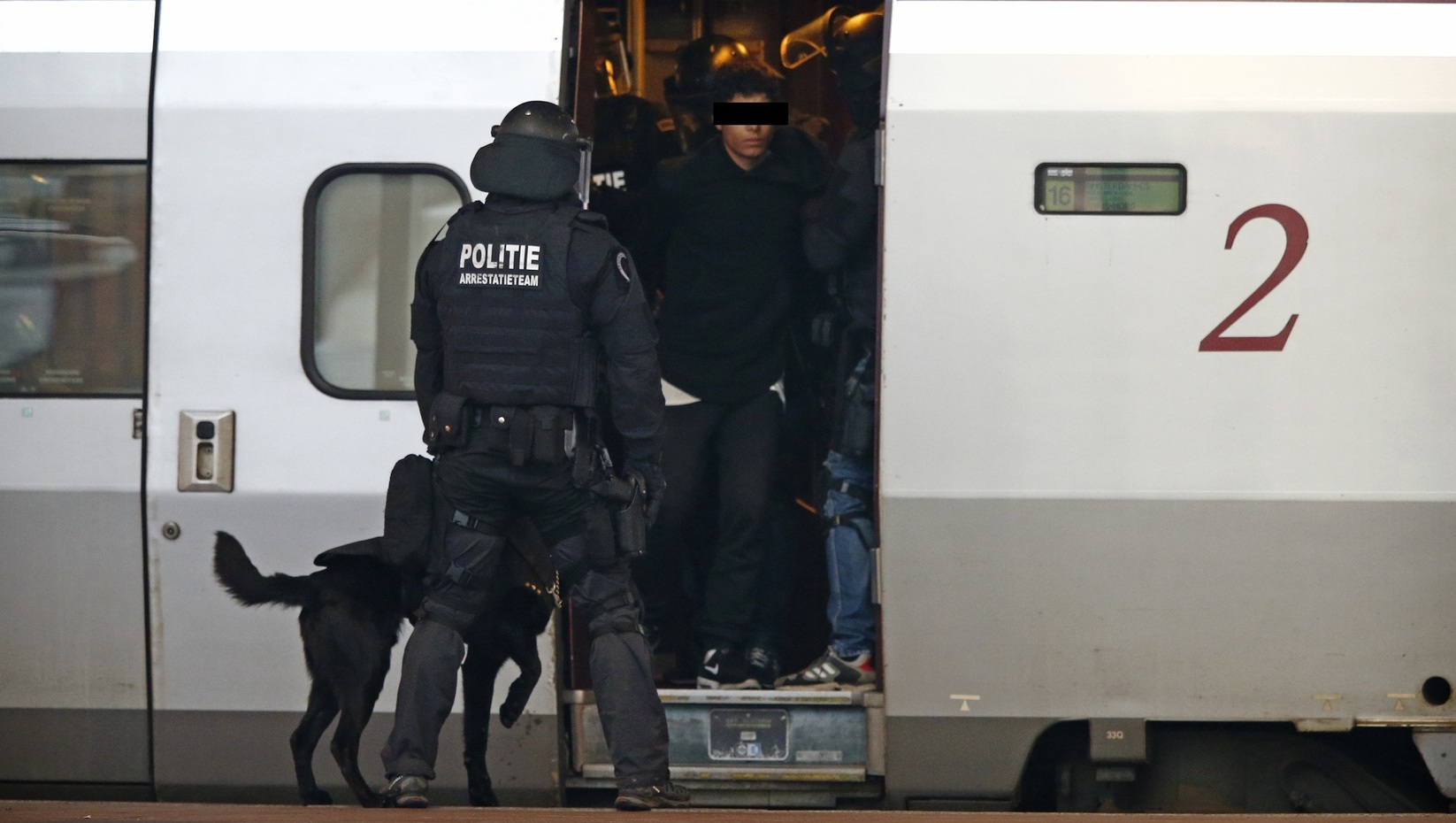 Politiehond beet agent tijdens aanhouding in Thalys